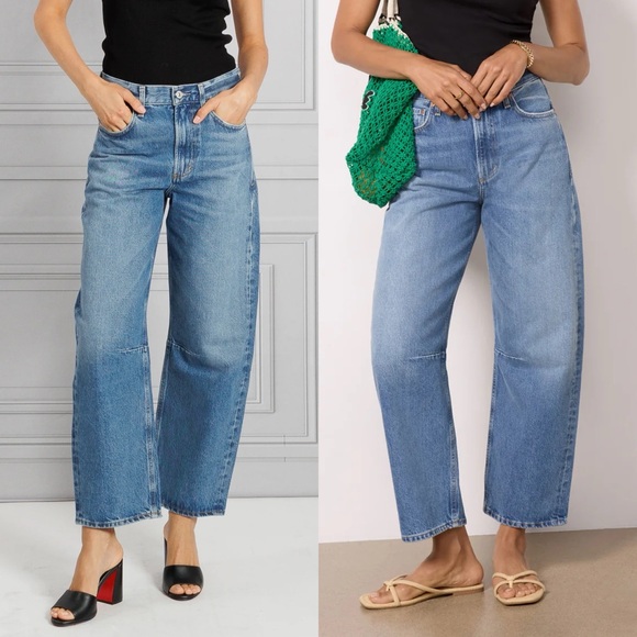Evereve Citizens of Humanity Miro Barrel Leg Bowed Jeans
